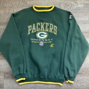 VINTAGE Pro Line Starter Sweatshirt Mens XL Green Bay Packers Football Logo 90s